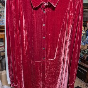 J. Jill Woman's Velvet Red Shirt
